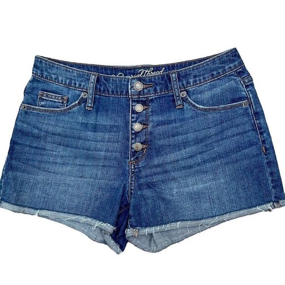 Universal Thread Women's Size 4/27R Blue Cutoff High Rise Shortie Denim Shorts - Picture 1 of 7